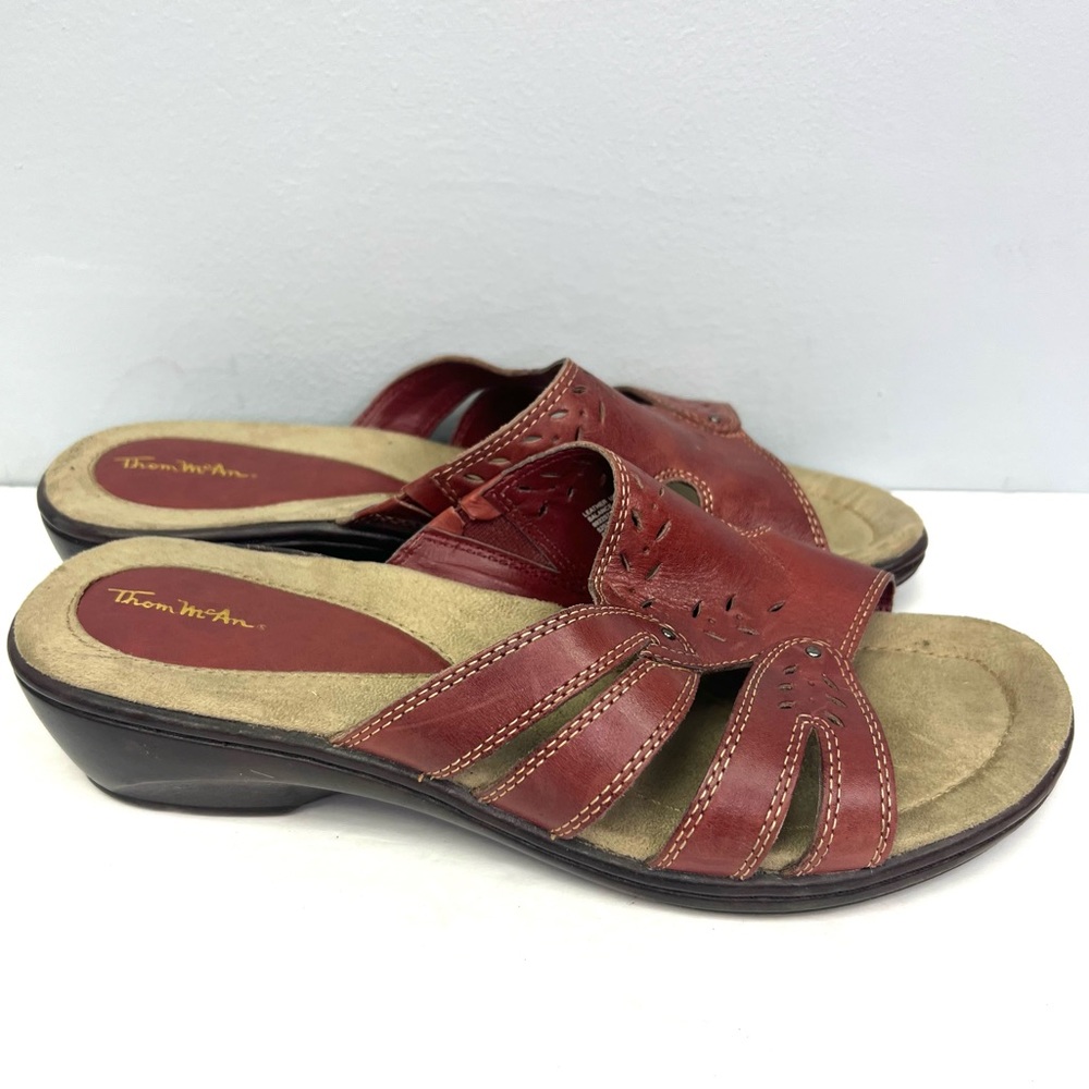 Thom McAn- Red/Brown, Sandals, Size:10W, Pre-Owned